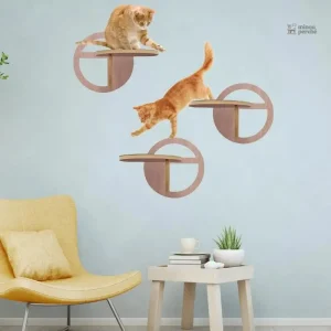 Arbre à chat design mural en bois pour chats
