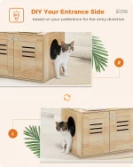 Arbre à chat en bois, idéal pour le confort félin