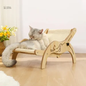 Transat en bois pour chat, modèle RelaxPaws